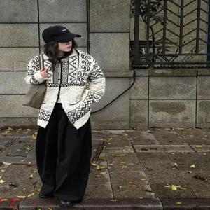 울 니트 추동 스웨터 모피 섬 코트 커프 터틀넥 여성패션 루시퍼 DL4