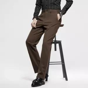 남자바지 면린넨 면바지 가을추동 울 정장바지 캐주얼 일자핏 중년바지 원템3