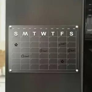 [문구/오피스] 자석 아크릴보드 냉장고메모보드 월간계획표 요일별 스케줄러