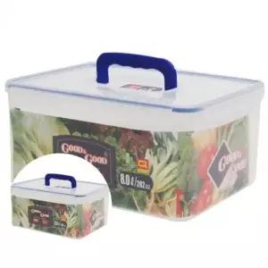 밀폐용기 8L 음식보관통 야채보관용기 유리반찬통 스텐밀폐용기