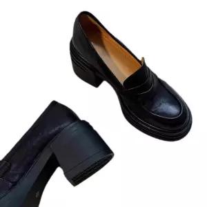 로퍼 양가죽 리얼가죽 통굽 여복고풍 키높이 구두 여자 가을 패피3