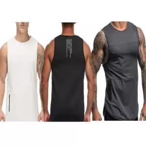 남자 헬스장 짐웨어 민소매 홈트 주머니 달린 나시티