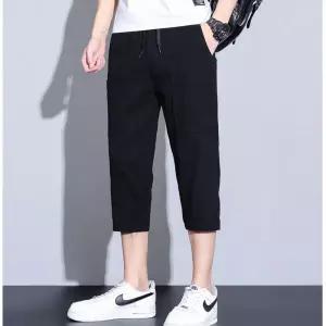 바지 남친 배기팬츠 프린트 빅사이즈 핏 배기 만능 반 7부 admr5