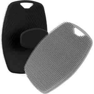 실리콘 바디 스크러버 목욕 워시 브러시 엑스 폴리 에이 팅 샤워 페이스 핸들 남성 여성을위한 습식 및