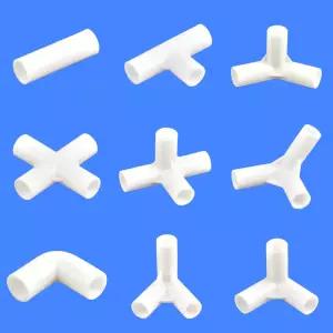 내경 12mm 파이프 커넥터 피팅 엘보 4 방향 조인트 티 홈 선반 텐트 고정 60 도 90 120/135 2 개