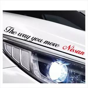 D24 닛산호환 흘림체 슬로건 로고 데칼스티커 레터링스티커