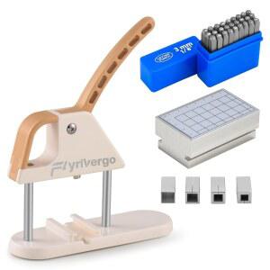 플라이리버고 금속 스탬핑 키트 주얼리 프레스 DIY 공예 및 수제 주얼리에 완벽한 제품 반지 목걸이 열쇠고리 가죽 등을 만드는