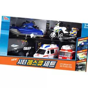 (올핀)소방차 구급차 경찰차 자동차 장난감 세트 놀이
