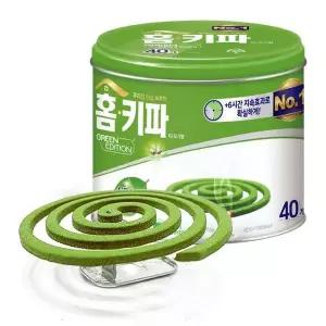 [셀러에이드]홈키파 그린 디 모기향 식물유래 내츄럴 허브 40매