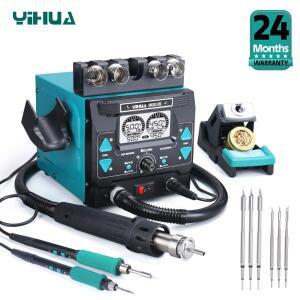 YIHUA 992D-III 뜨거운 공기 재 작업 스테이션 210 245 현미경 납땜 전자 수리 PCB 디 솔더링 용 납땜 인두