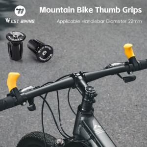 웨스트 바이킹 MTB 인체공학적 썸 그립 멀티컬러 산악 자전거 바 레스트 알루미늄 합금 엔드 플러그 액세서