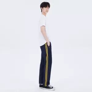 국내생산 두줄 네이비 옐로우라인 츄리닝 트레이닝 바지 생활복 데일리룩 교복몰