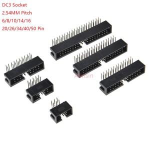 직각 수 소켓 IDC 박스 헤더 PCB 커넥터  더블 로우 Dc3 6 핀  10 20 26 34/40 2.54mm 피치  10p  40 p  5