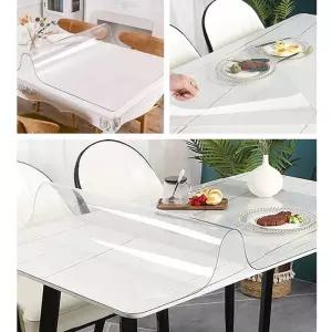 방수 투명 PVC 식탁 매트 테이블 커버 80x160cm 80x180cm 다용도 보호 필름 [BRR13762]