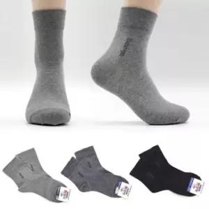 남성용 디자인 양말 5족 회색 캐주얼 흰색 무압박 무지 검정색 중목