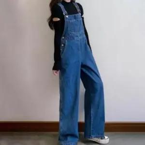 [SBD] 여성 멜빵 와이드핏 의상 점프수트 데님