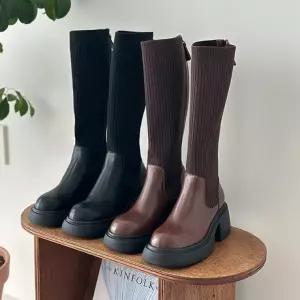 발볼 넓은 롱부츠 쪼임 없는 편안한 착화감 구두