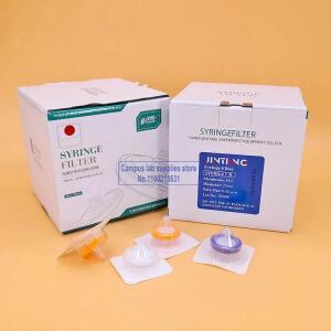 실험실 멸균 주사기 필터, 나일론, PE, PTFE 멤브레인 화학 장비, 0.22um, 0.45um, 1 박스 (50 개)