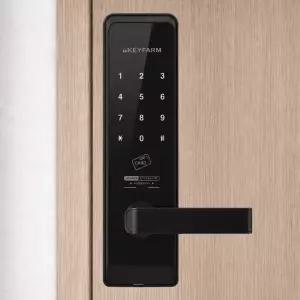 키팜 K-W600 나무문 목문도어락 목문용 방문 손잡이 무타공 디지털 도어락 번호키