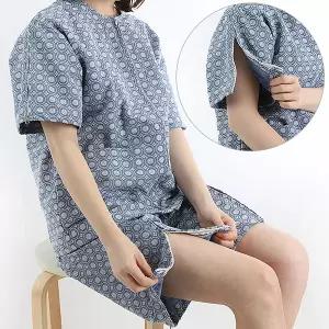 트임환자복 개방형 똑딱이 찍찍이 지퍼형 기능성 환자복 치료복 병원복 입원복 소공포 정형외과 도수센터