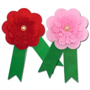 감사 코사지 수제 리본 완성품 펠트 코사지 가슴 장식 핸드메이드 스승의날 카네이션 행사용 선물용 브로치