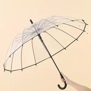 16k 8k 고급 투명우산 (인쇄가능) 비닐 투명 장우산 패션 양산 미니 골프 기념품
