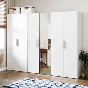 한샘 샘베딩 베이직 거울옷장세트 240cm(높이194cm) 행거형 4종