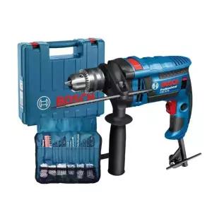 보쉬 GSB16RE 전기 해머드릴 파우치 100PCS 포함 함마 임팩 전동드릴