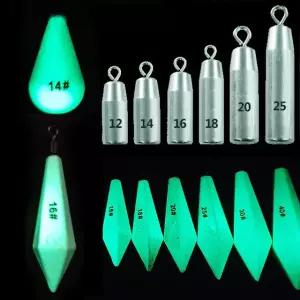 야광봉돌 고리추 구멍추 쭈꾸미 갑오징어 문어 채비