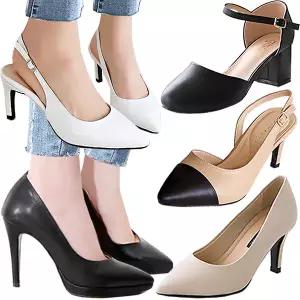 여성 구두 펌프스 슬링백 힐 메리제인 하이힐 가보시힐 미들힐 스트랩 슈즈 리본 통굽 여자 키높이 킬힐 스틸레토힐