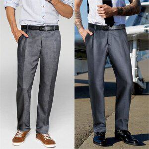 [LIO]냉감플릿 원턱 정장바지 여름신사바지 남성양복바지_P079707112