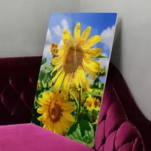 아트박스 꾸밈 cl871-폼아크릴액자56CmX78Cm_풍수운이가득한해바라기꽃밭