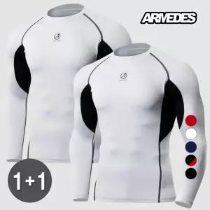 아르메데스 남성용 언더레이어 매쉬 긴팔 테크핏 AR-142 2P