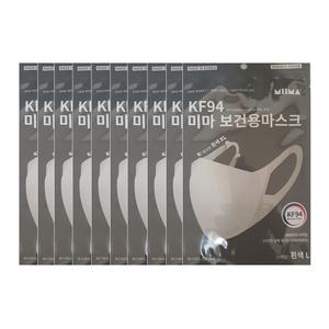미마 보건용마스크 KF94 대형 10매-화이트 미마마스크