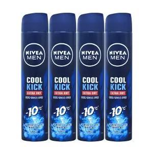 니베아 데오드란트 스프레이 쿨킥 포맨 200ml 4개팩