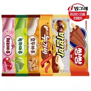 [빙그레]해태아이스 인기 아이스크림 바 6종 30개 세트 /호두마루/바밤바/누가바