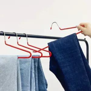 빨간맛 코팅 논슬립 바지걸이레드 20개