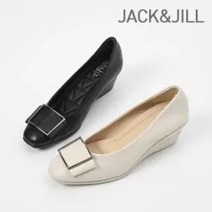 [잭앤질] 5cm 리본스퀘어 웨지 펌프스(JA0161)
