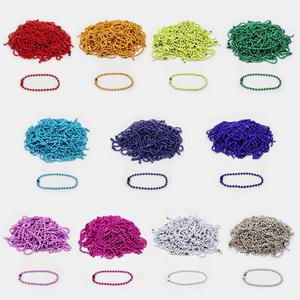 컬러군번줄 2.4mm (약100개) 볼체인 구슬줄 키링 체인줄 악세사리