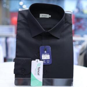 STCO 세이브존04 블랙 클래식핏 폴리 셔츠  1DS24558