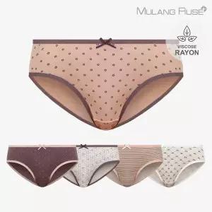 [물랑루즈]노마드 레이온스판 여삼각팬티 여성속옷 5종세트