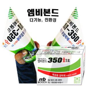 목공 본드 예각과 피톤치드 친환경 기능성 엠비본드 350숲으로 목공용 접착제 풀 오공 본드 800GX20개