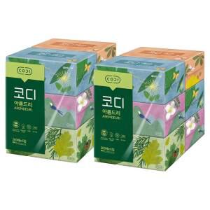 코디 아름드리 미용티슈, 200매, 6입, 2개