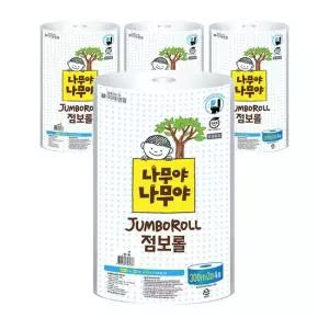 미래생활 나무야나무야 점보롤 300m x 4롤 x 4팩