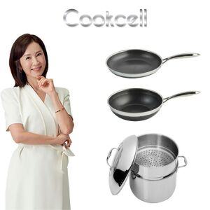 전인화의 쿡셀 세라믹 더블 블랙큐브 프라이팬 28cm+궁중팬 28cm+9L 특대곰솥