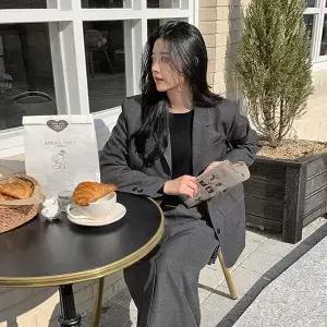 핫핑 [셋업가능] 포킹 테일러드 백슬릿 쓰리버튼 자켓