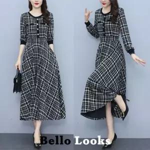 [벨로룩스]크리스체크롱원피스