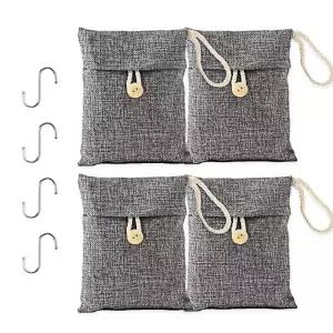 대나무 숯 주머니 그레이 4p세트
