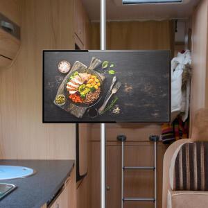 파이프형 TV모니터 폴형거치대 APL-11P 광고/홍보용 각도조절 모니터암