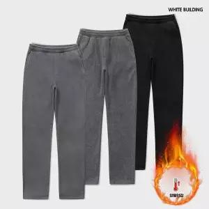 [셀러허브]화이트빌딩 남자 겨울 기모바지 양털 플리스 밴딩 팬 (S11372151)